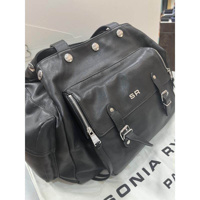 SAC CUIR SONIA RYKIEL NOIR MAROQUINERIE LIKA