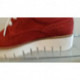 Basket en NUBUCK CUIR ROUGE LACET BLANC SEMELLE CRANTEE BLANCHE DLSPORT fantaisie