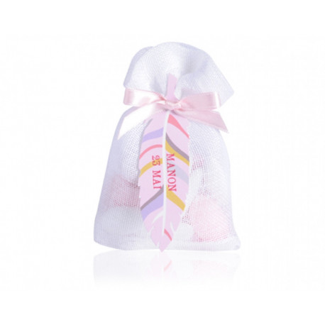 POCHETTE LIN PLUME ROSE 30 G POCHETTE LIN PLUME ROSE 30 G