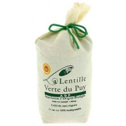 Lentilles vertes AOP du Puy en sac tissu 1 kg
