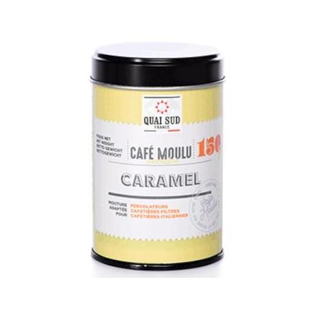Café aromatisé Caramel en boîte métal 150 grs