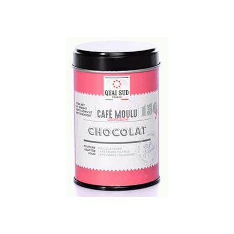 Café aromatisé Chocolat en boîte métal 150 grs