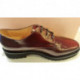 Derbies pour femme de PASCUCCI  bout rond en cuir bordeaux