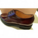 Derbies pour femme de PASCUCCI  bout rond en cuir bordeaux