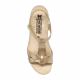 Sandales MEPHISTO Femme LIVIANE Cuir Sand Doré compensées scratch fermeture cheville