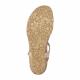 Sandales MEPHISTO Femme LIVIANE Cuir Sand Doré compensées scratch fermeture cheville