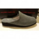 Mule LIMINOI talon 2.5 cm pour femme de EXQUISE alcantara gris souris ou marine