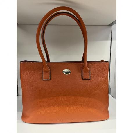 Naora procida  sac shooping cuir orange