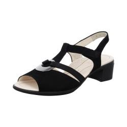 Sandales LUGANO Cuir sable 35730-05 talon 3.5cm femme élégante