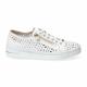 MEPHISTO JUNE Baskets Femme perf cuir Blanc zip + lacet