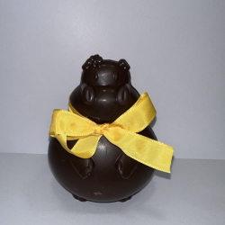 HIPPOPOTAME GARNI CHOCOLAT NOIR