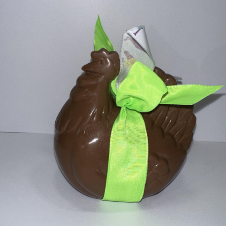 POULE GARNIE CHOCOLAT LAIT