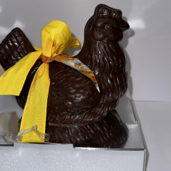 POULE GARNIE CHOCOLAT NOIR