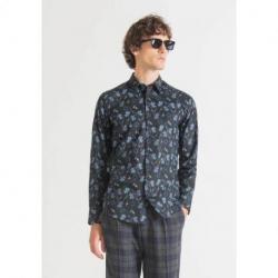 CHEMISE SLIM FIT « NAPOLI » EN PUR COTON SOFT-TOUCH AVEC IMPRIMÉ FLORAL FAÇON ALL-OVER