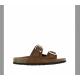 Mule ou claquette avec 2 boucles 3524-8 Maison de l’espadrille  CUERO TAUPE plate, femme, mode
