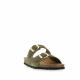 Mule ou claquette avec 2 boucles 3524- 8 Maison de l’espadrille  Cuir KAKI plate, femme, mode