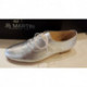 Derbies Femme de JB MARTIN CLAP MOUTON Masculin-féminin. Cuir métallisé ARGENT