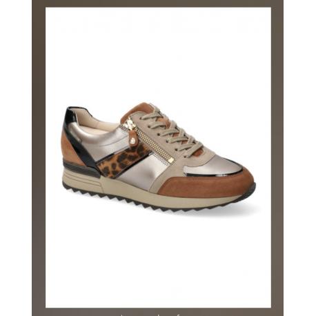 Chaussures femme à lacet + Zip TOSCANA Cuir Gold-Bronze MEPHISTO sport chic femme design semelle amovible