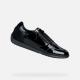 Baskets sport ville chic Cuir Vernis Noir lacet + zip D36NOA GEOX décontractée respirante