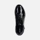 Baskets sport ville chic Cuir Vernis Noir lacet + zip D36NOA GEOX décontractée respirante