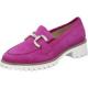 Mocassins KENT  Nubuck Pink semelle blanche crantée