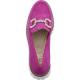 Mocassins KENT  Nubuck Pink semelle blanche crantée