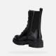 Bottines IRIDEA Cuir Noir GEOX femme style rangers lacet + zip semelle crantée