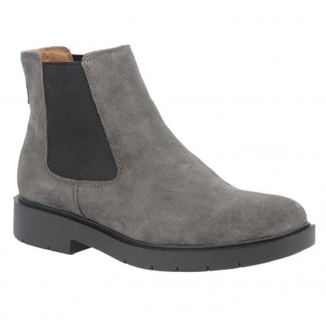 Bottines SPHERICA EC1 Cuir V.V grey GEOX D16QRC  femme Chelsea Elastique de côté semelle epaisse