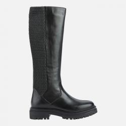 Bottes femme  IRIDEA GEOX Cuir Noir D26HRJ fermeture éclair semelle épaisse