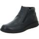 Bottines LEANDRO Cuir Noir zip + élastique sport chic 35616-01