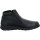 Bottines LEANDRO Cuir Noir zip + élastique sport chic 35616-01