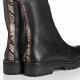 BOOTS DUSKY CUIR GRAINE NOIR semelle plate zip doublé cuir