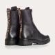 BOOTS DUSKY CUIR GRAINE NOIR semelle plate zip doublé cuir
