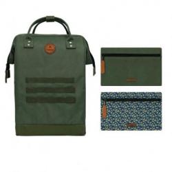 1 sac à dos medium + 2 poches  CABAIA Séoul/ Couleur : vert