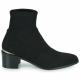 BOOTS LUCIE Strech suédé Noir JB MARTIN Talon Bottier Femme à enfiler