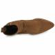 BOOTS LAILA  Strech suédé Tabac Gold  JB MARTIN Talon Bottier Femme à enfiler