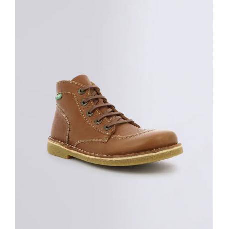 Mi montant lacet LEGENDIKNEW Cuir Camel semelle Miel KICKERS