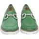 Mocassins 31-237-06 mors KENT Nubuck Grass Vert semelle blanche crantée