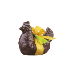 Poule au chocolat noir et ses oeufs de Pâques 230g - Jeff de Bruges