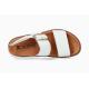Sandales Femme BELONA de MEPHISTO Blanc Cuir Texturé 3 scratchs pour fermeture