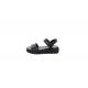 Sandales BILBAO compensées look féminin 33518-01 Cuir Noir ARA SHOES 2 scratchs pour fermeture
