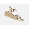 GEOX Cuir dore ISCHIA Corda Femme Sandales compensées
