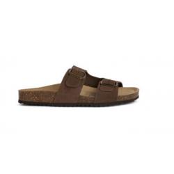 D BRIONIA L D35LSL nubuck marron GEOX Mules boucles réglables claquettes