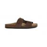 D BRIONIA L D35LSL nubuck marron GEOX Mules boucles réglables claquettes