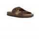 D BRIONIA L D35LSL nubuck marron GEOX Mules boucles réglables claquettes