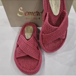 Mules corde Fushia SEMERDJIAN SMR23  Semelle épaisse 6481 Bride croisée