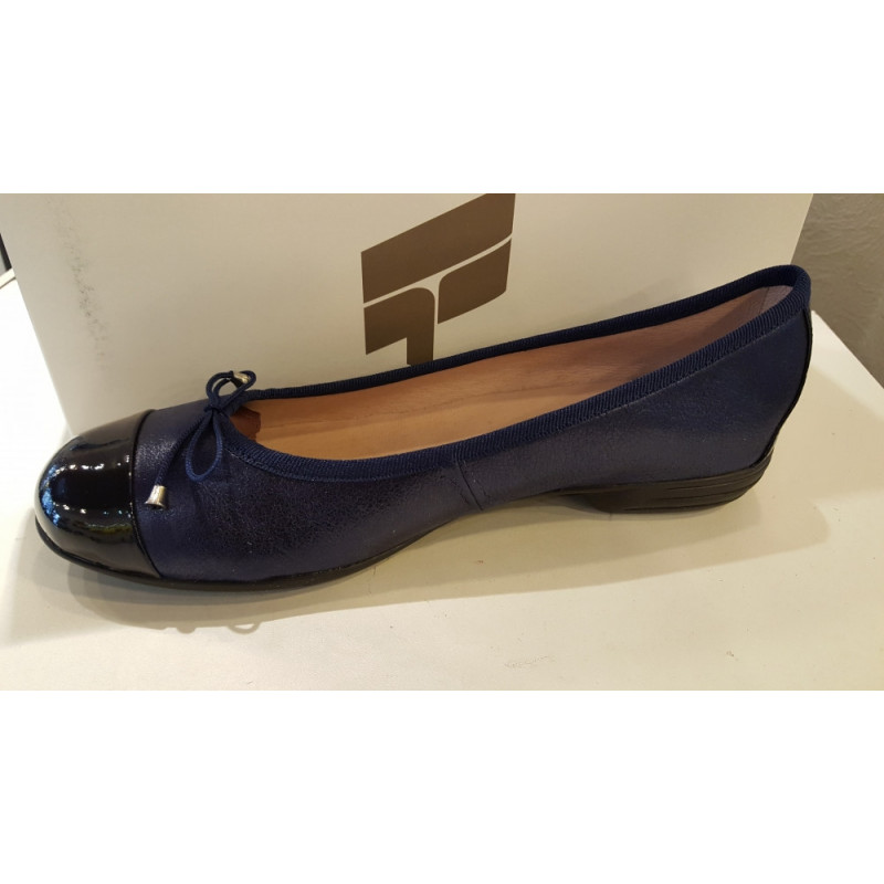 Ballerine vernis bleu marine hot sale