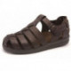Mephisto chaussures confortables sandales homme - modèle SAM cuir gras marron foncé 11951