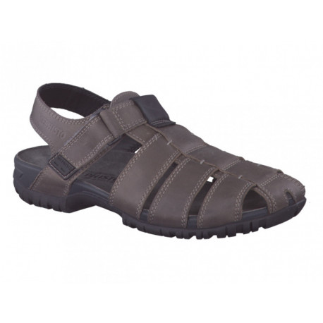 Mephisto chaussures confortables sandales homme - modèle BASILE cuir gras taupe