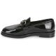 Mocassin JB MARTIN Femme GESSO Cuir Vernis Noir talon 2cm  moderne confortable mors doré